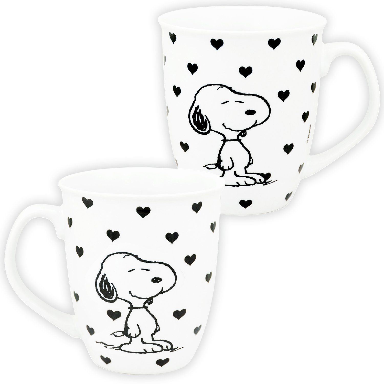 United Labels® Tasse Peanuts Snoopy - Herzen - Mug, 280 ml, Keramik