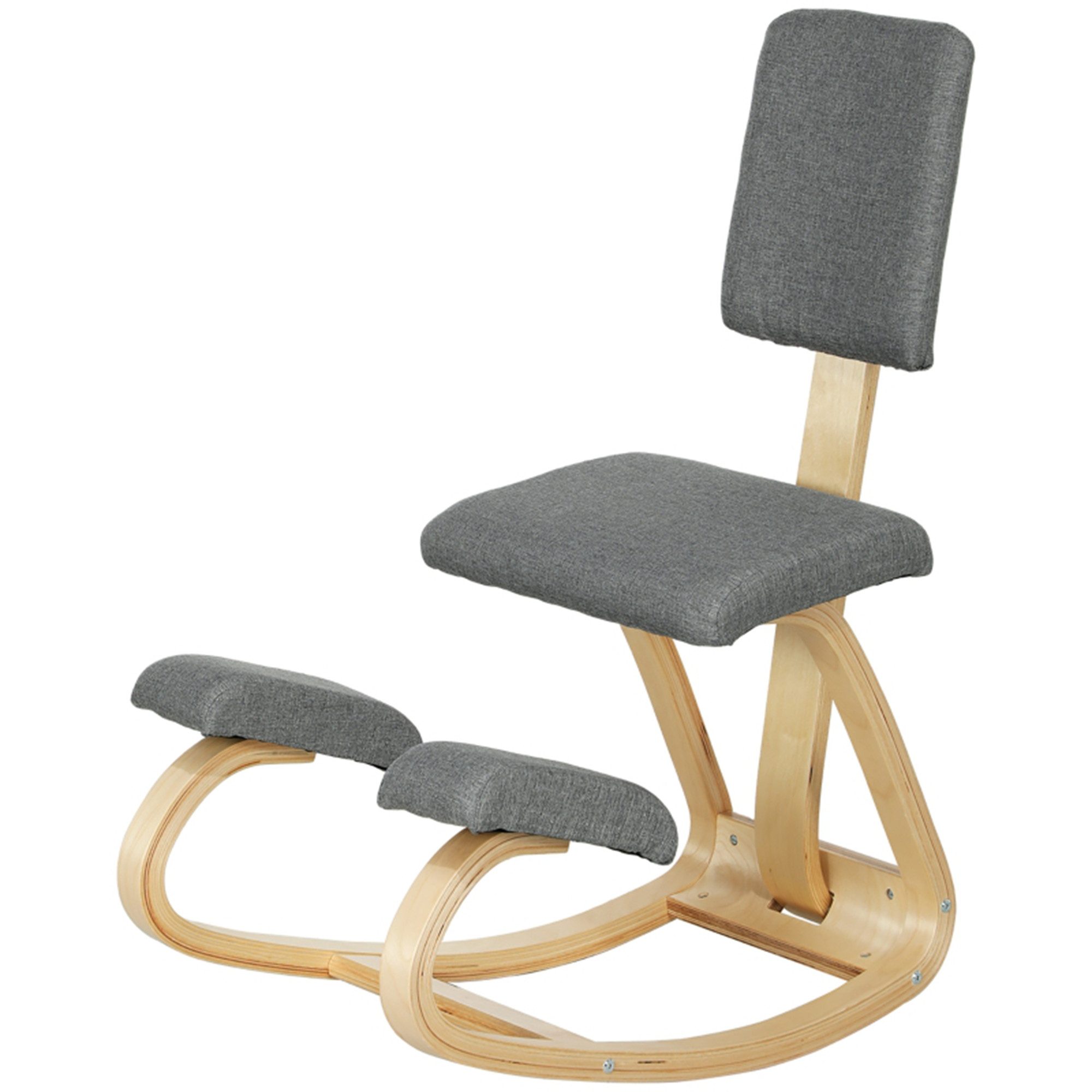 MC Star Stuhl Ergonomischer Kniestuhl, Kniehocker Gesundheitsstuhl für Zuhause (Büro, Meditation Grau)