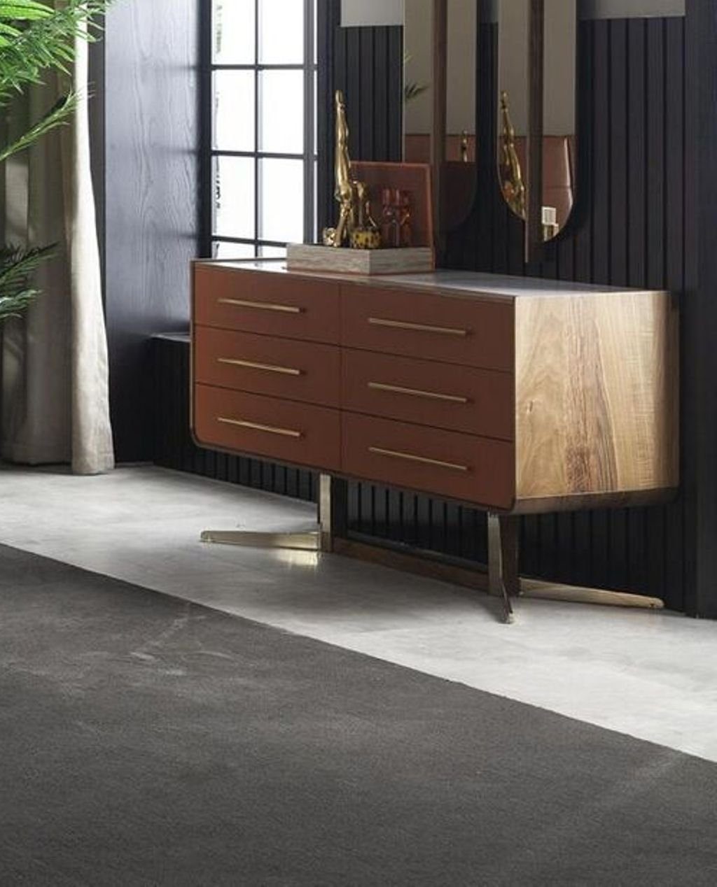 St., Kommode Europa Sideboard goldenen JVmoebel in Füßen Made 1x Kommode), Designer Kommode Kommoden mit Schrank (1