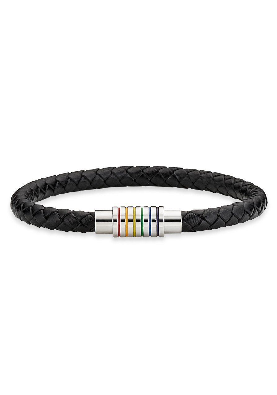 Bruno Banani Lederarmband Schmuck Geschenk Armband Regenbogen, mit Epoxidharz