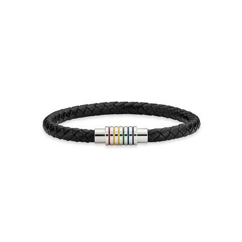 Bruno Banani Lederarmband Schmuck Geschenk, Armband Regenbogen, Anlass Geburtstag Weihnachten, mit Epoxidharz