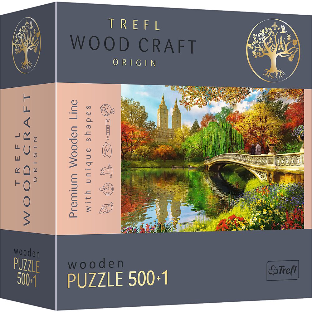 Trefl Puzzle Dominic Davison Central Park 500+1 Holzpuzzle, 500 Puzzleteile, Made in Europe