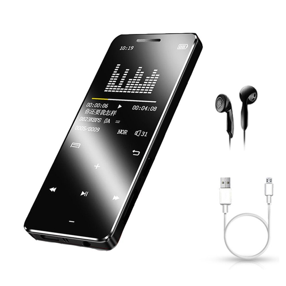 formell GelldG MP3 Player 1,8″ Touchscreen MP3 Player 16 GB Tragbarer MP3-Player
