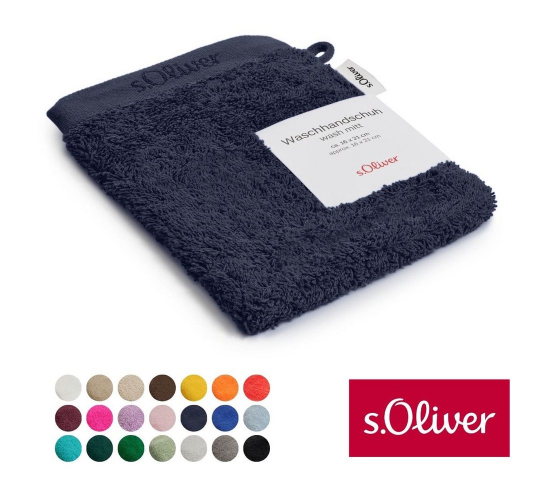 s.Oliver Waschhandschuh s.Oliver, Premium Qualität, 600 gr/m², auch als Sets erhältlich, Walkfrottier (1-St), große Farbauswahl, auch als Duschtuch, Handtuch, Gästetuch