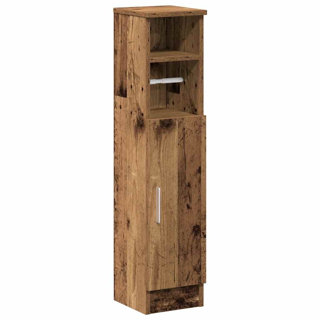 vidaXL Badezimmer-Set Badezimmerschrank mit Rollenhalter Altholz-Optik günstig online kaufen