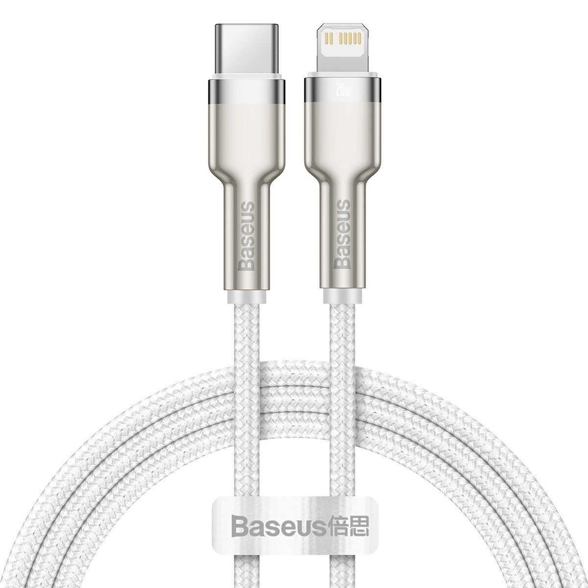 Baseus Baseus Schnell-Ladekabel USB-C Lightning PD, 20W, 1m weiß Smartphone-Kabel