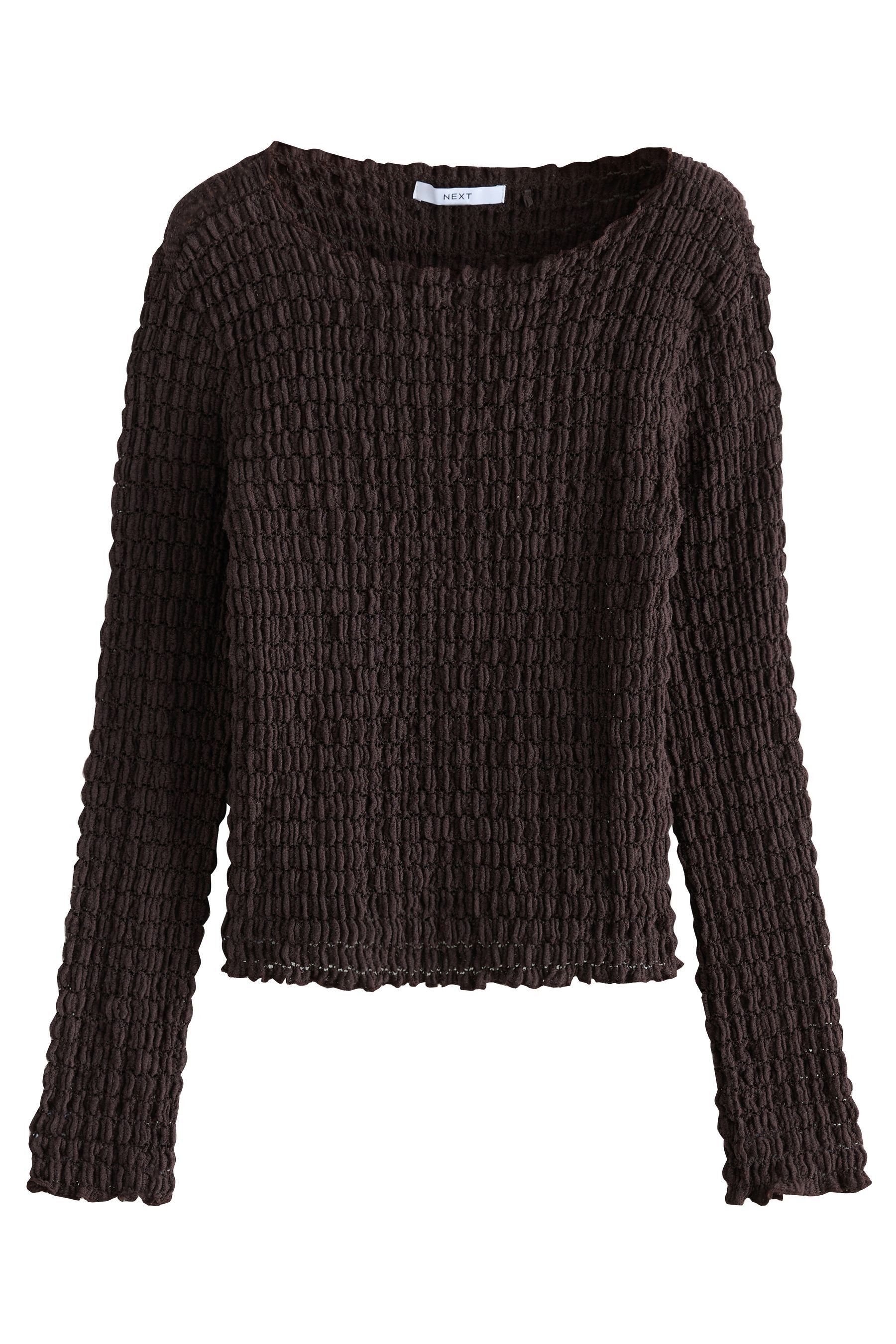 Next Strickpullover Strukturiertes Langarmshirt (1-tlg) günstig online kaufen