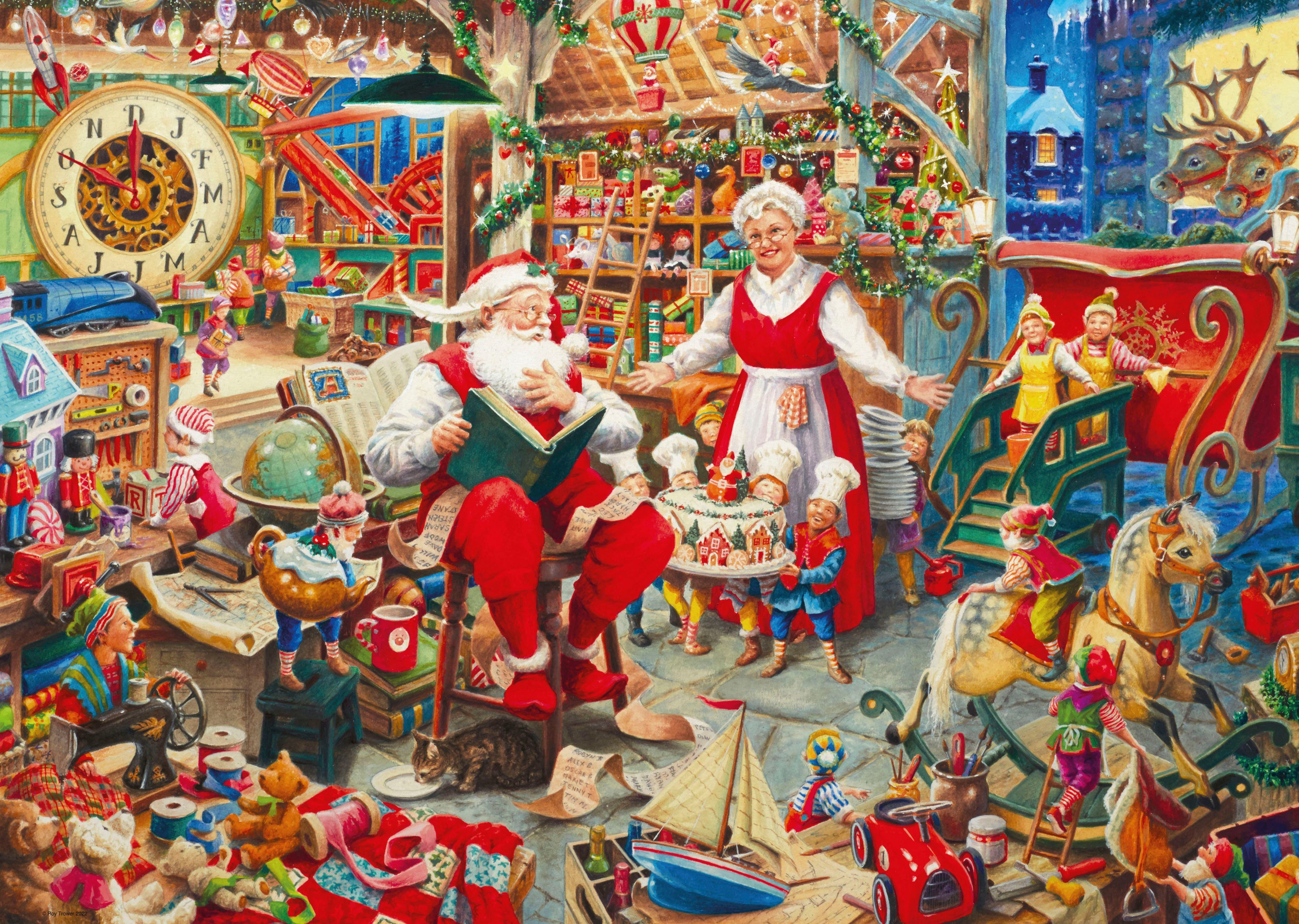 in 1000 Puzzleteile, Germany; Wald - Workshop, Ravensburger Puzzle schützt Santa's Made FSC®- weltweit