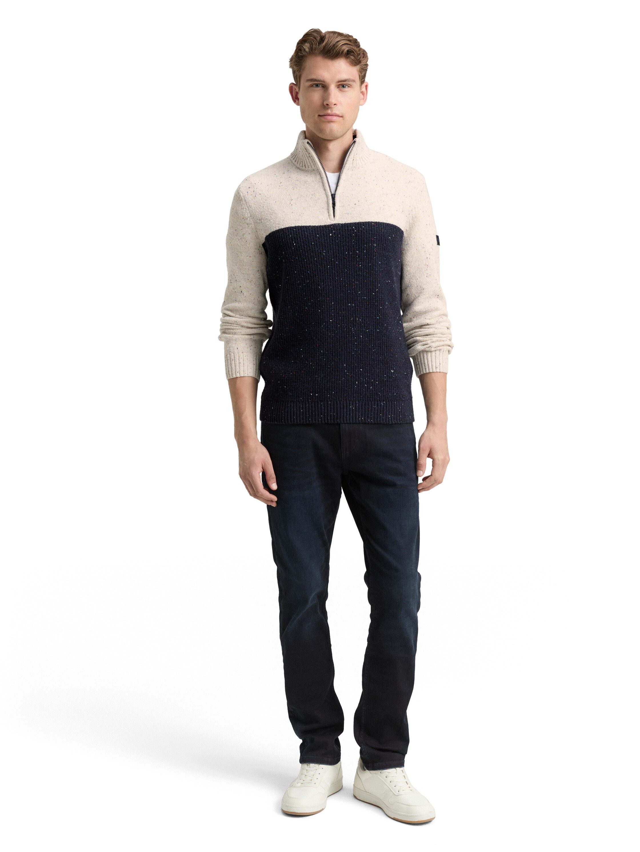 TOM TAILOR Troyer mit Logo Stickerei