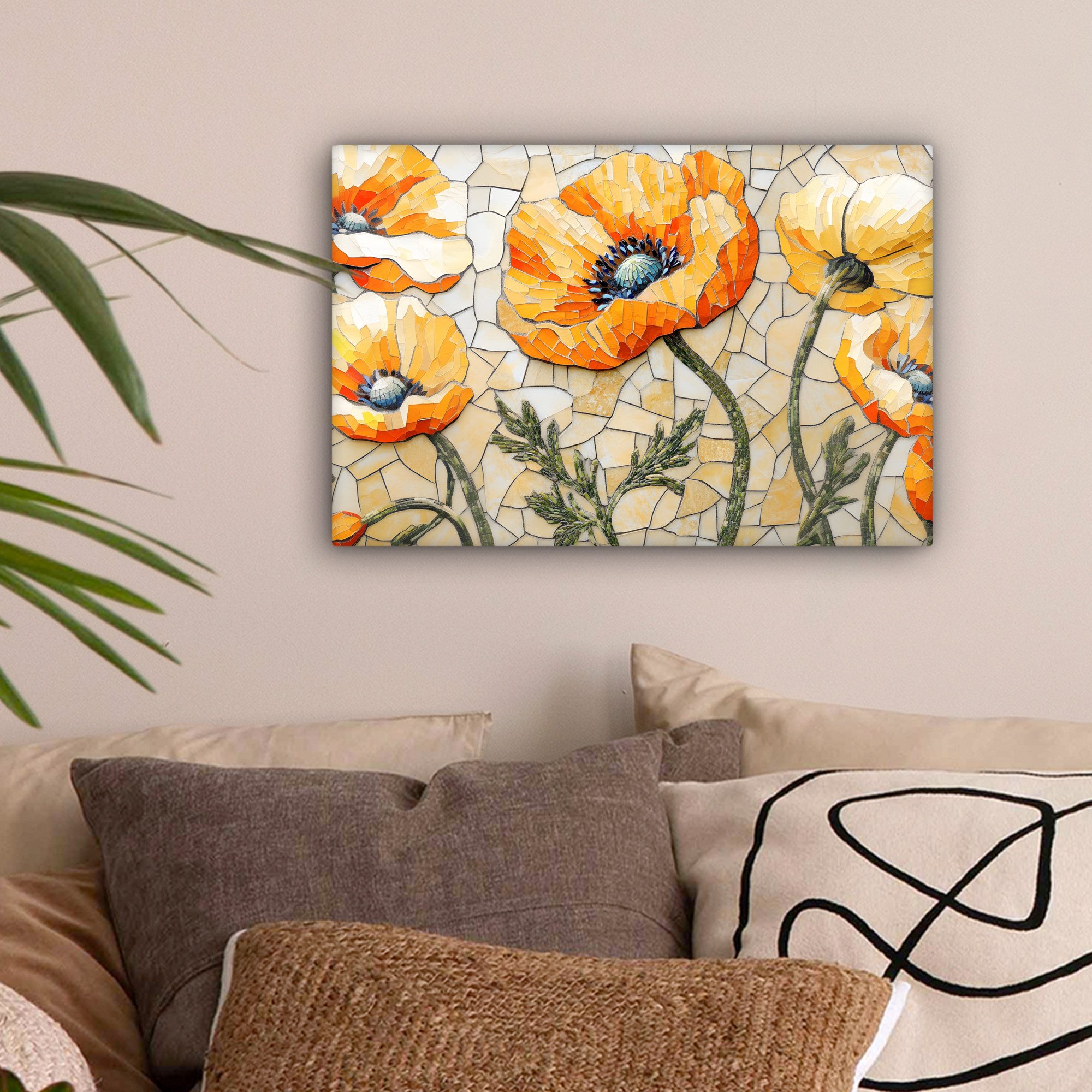 OneMillionCanvasses® Leinwandbild Mohnblumen - Orange - günstig online kaufen