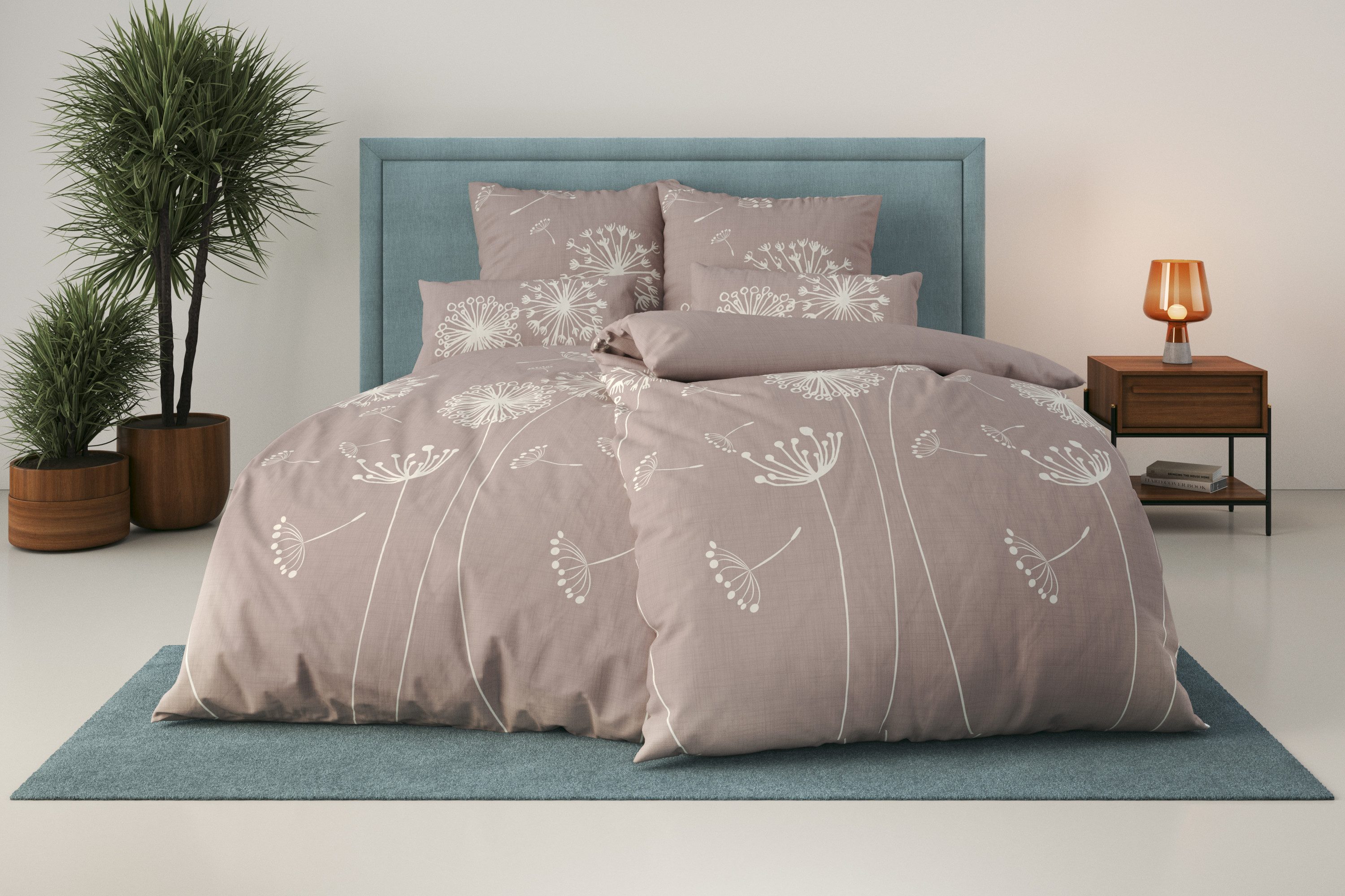 OTTO home Bettwäsche Soucy, Renforcé, 2 teilig, ab Gr. 135x200, 100% Baumwolle, Renforcé & PREMIUM Satin (TC300)