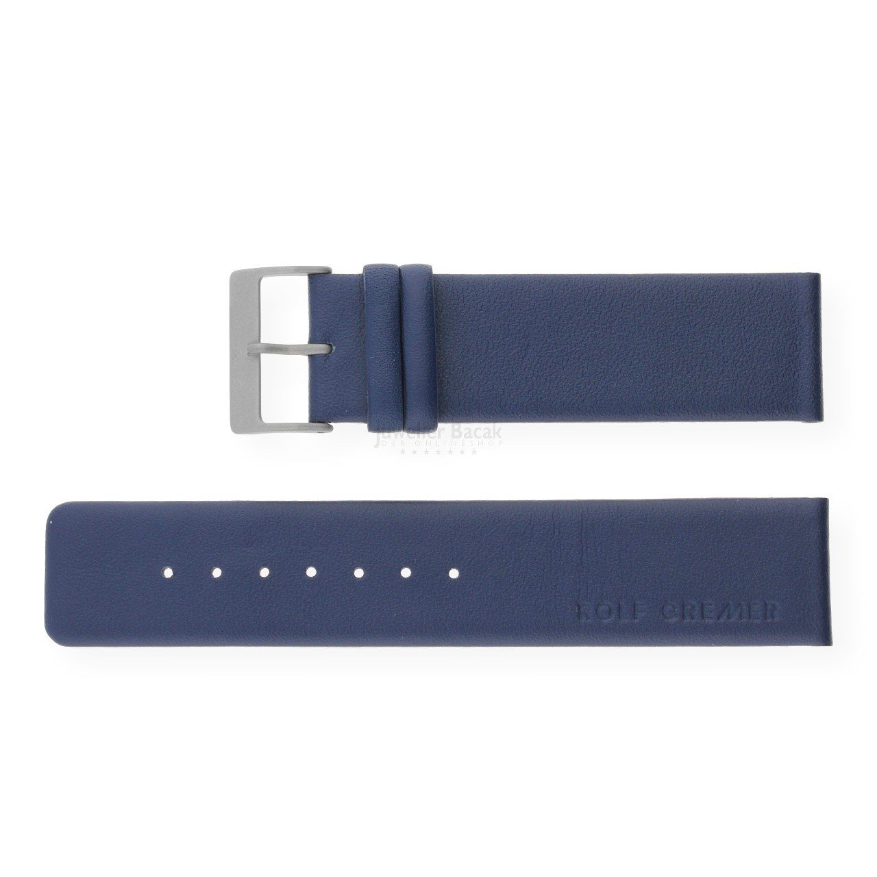 Rolf Cremer Часыarmband Rolf Cremer Uhrband LB10_blau 22 mm, Leder, Titan