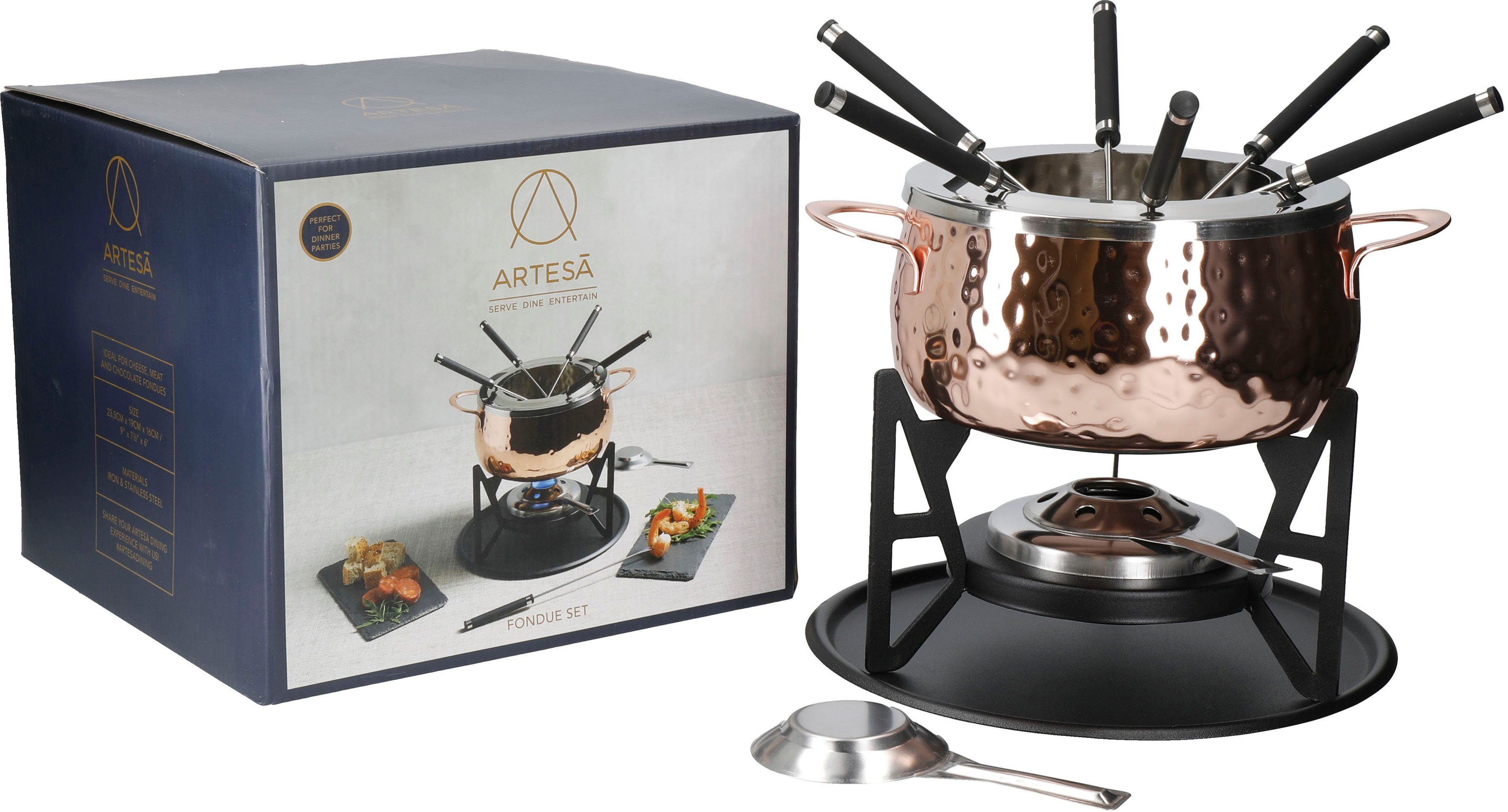 Artesà Fondue Artesà, 2 l, handgefertigt, mit Kupfereffekt