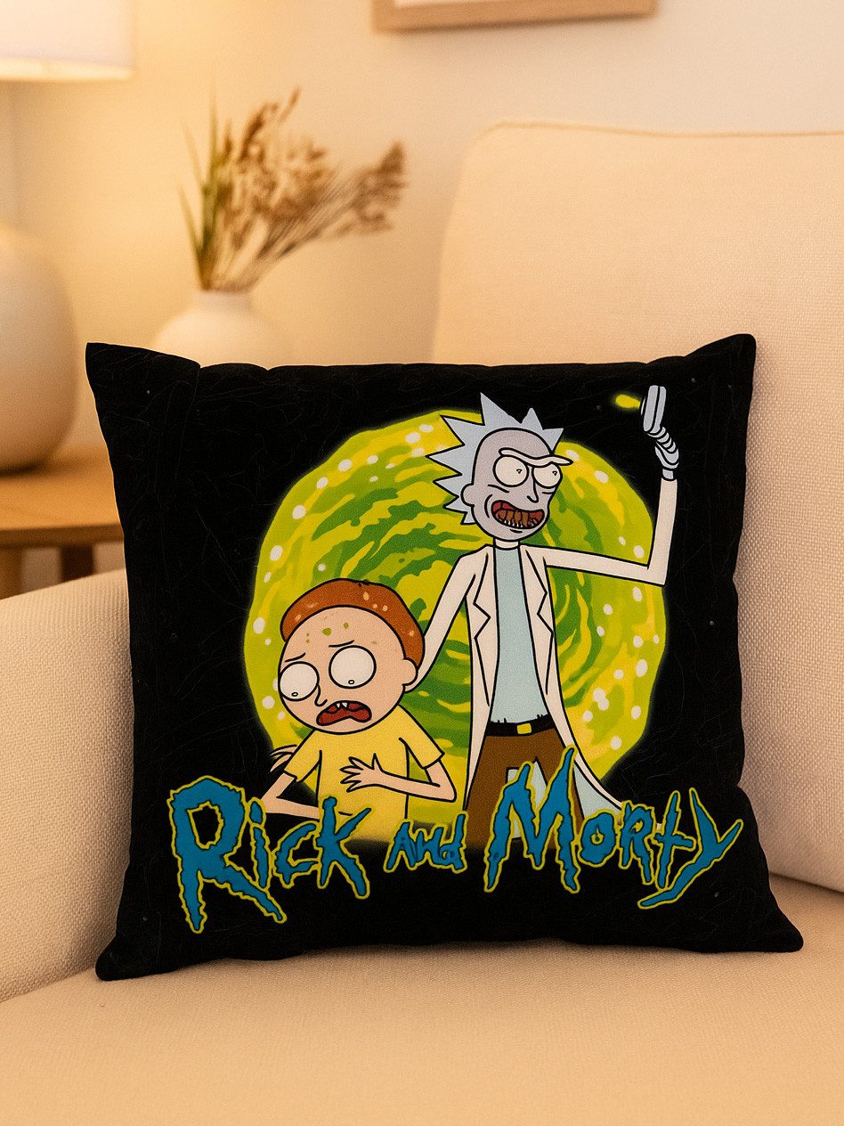 United Labels® Dekokissen Rick and Morty Kissen Sitzkissen Zierkissen Kopfk günstig online kaufen