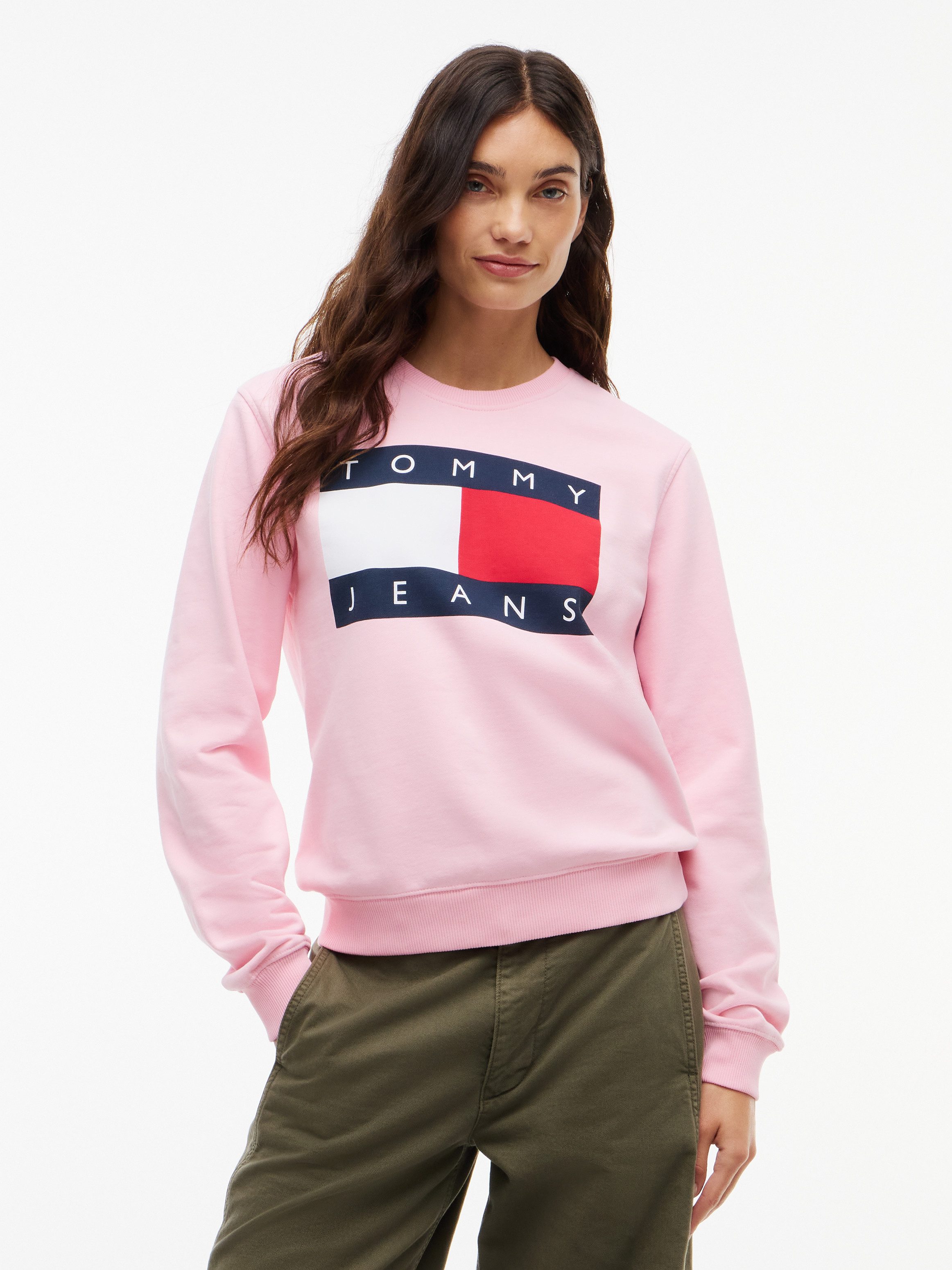 Tommy Jeans Sweatshirt TJW REG FLAG CREW Baumwolle
