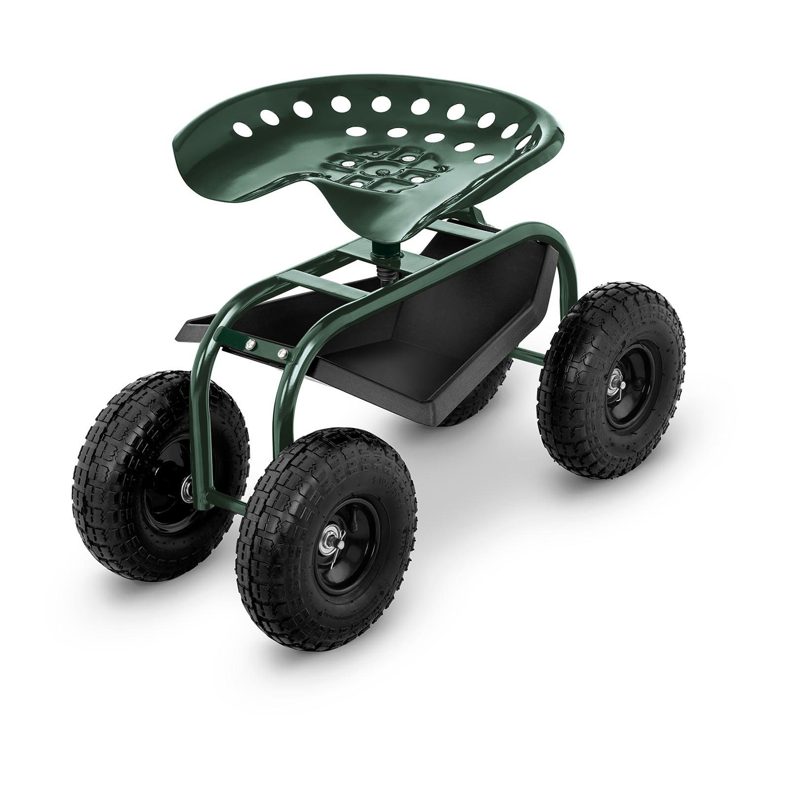 Hillvert Bollerwagen Fahrbarer Gartensitz Rollsitz Garten Gartenhelfer