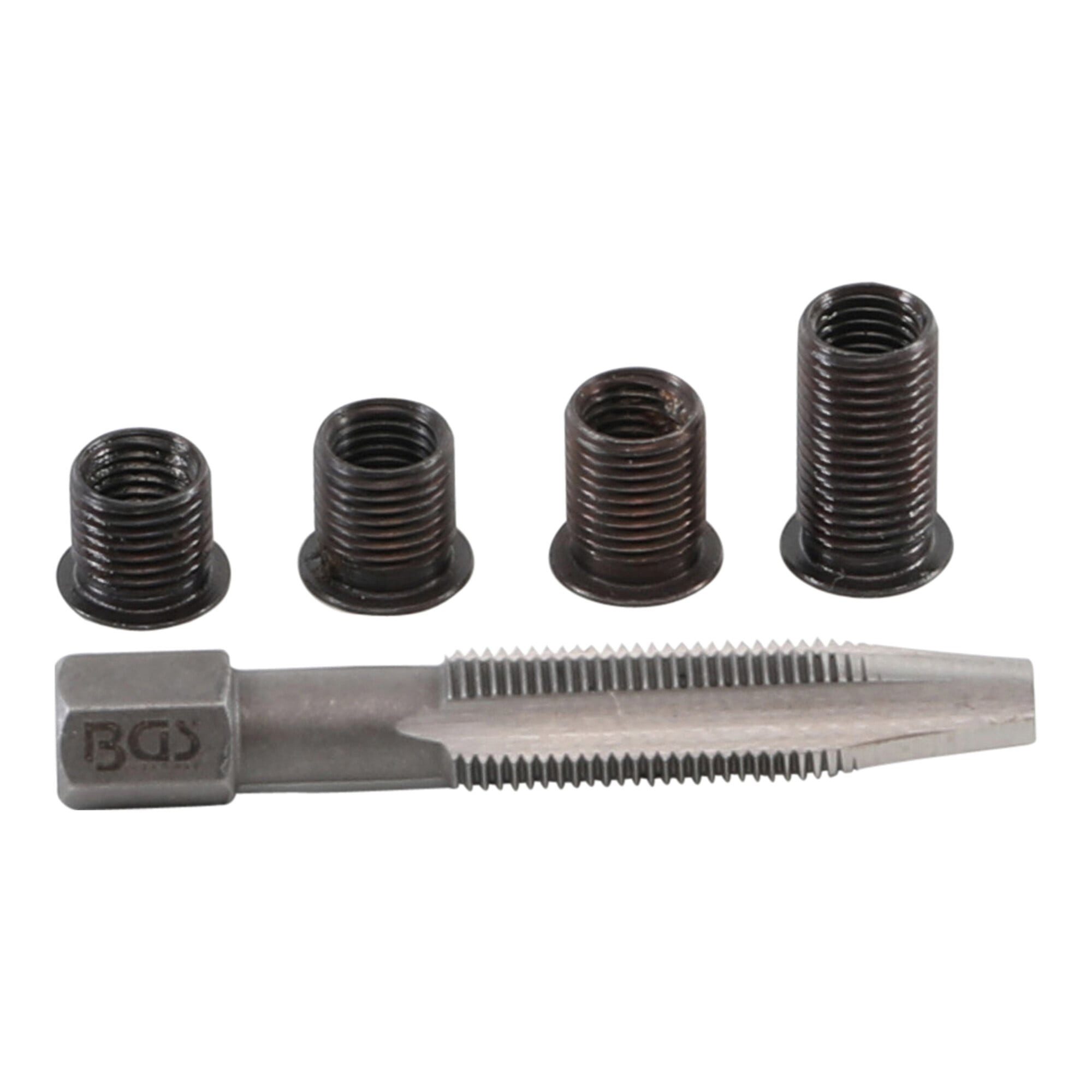 BGS technic Kompressor BGS Reparatursatz für Zündkerzengewinde M8 x 1,0 mm 5 teilig
