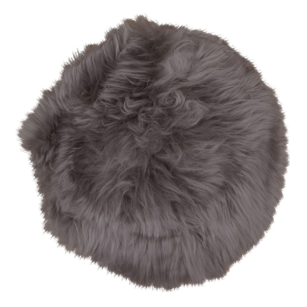 tinkaro Fellteppich Lammfell-Sitzkissen ø35 cm Hellbraun, rund, Höhe: 5 mm, Weiche Sitzauflage in runder Form für verschiedene Sitzmöbel zu Hause
