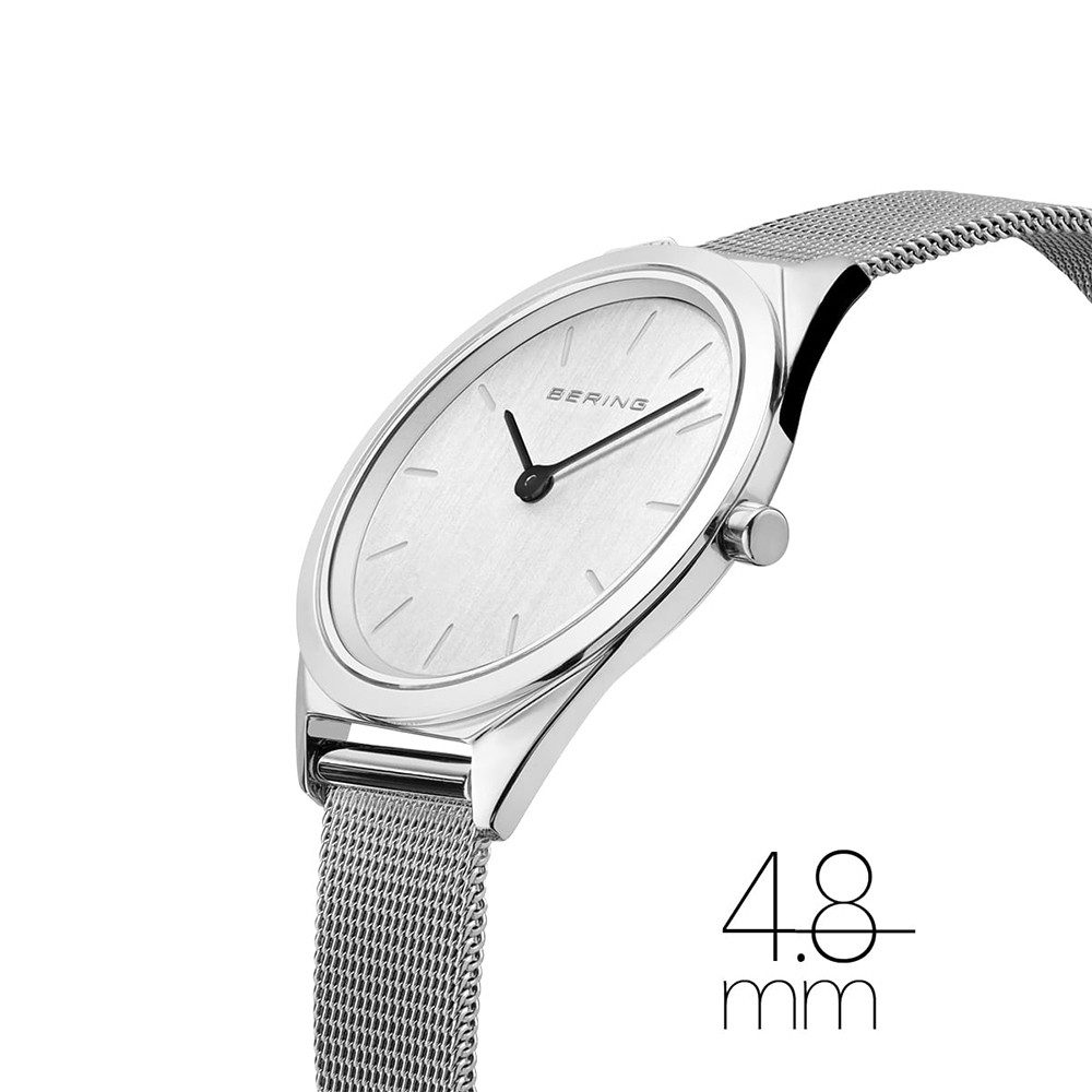 Bering Quarzuhr Bering Ultra Slim silber glänzend 17031-000 17031-000, Hochwertiges Produkt mit zeitlosem Design, sorgfältiger Verarbeitung