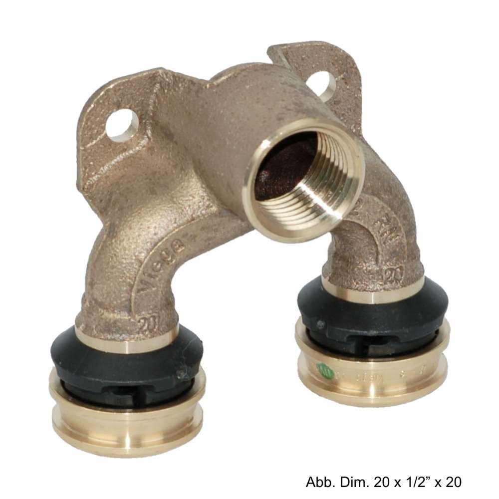 Viega Wasserrohr Viega Raxofix Doppelwandscheibe, Modell 5325.7, 25 mm x 1/2" x 20 mm I