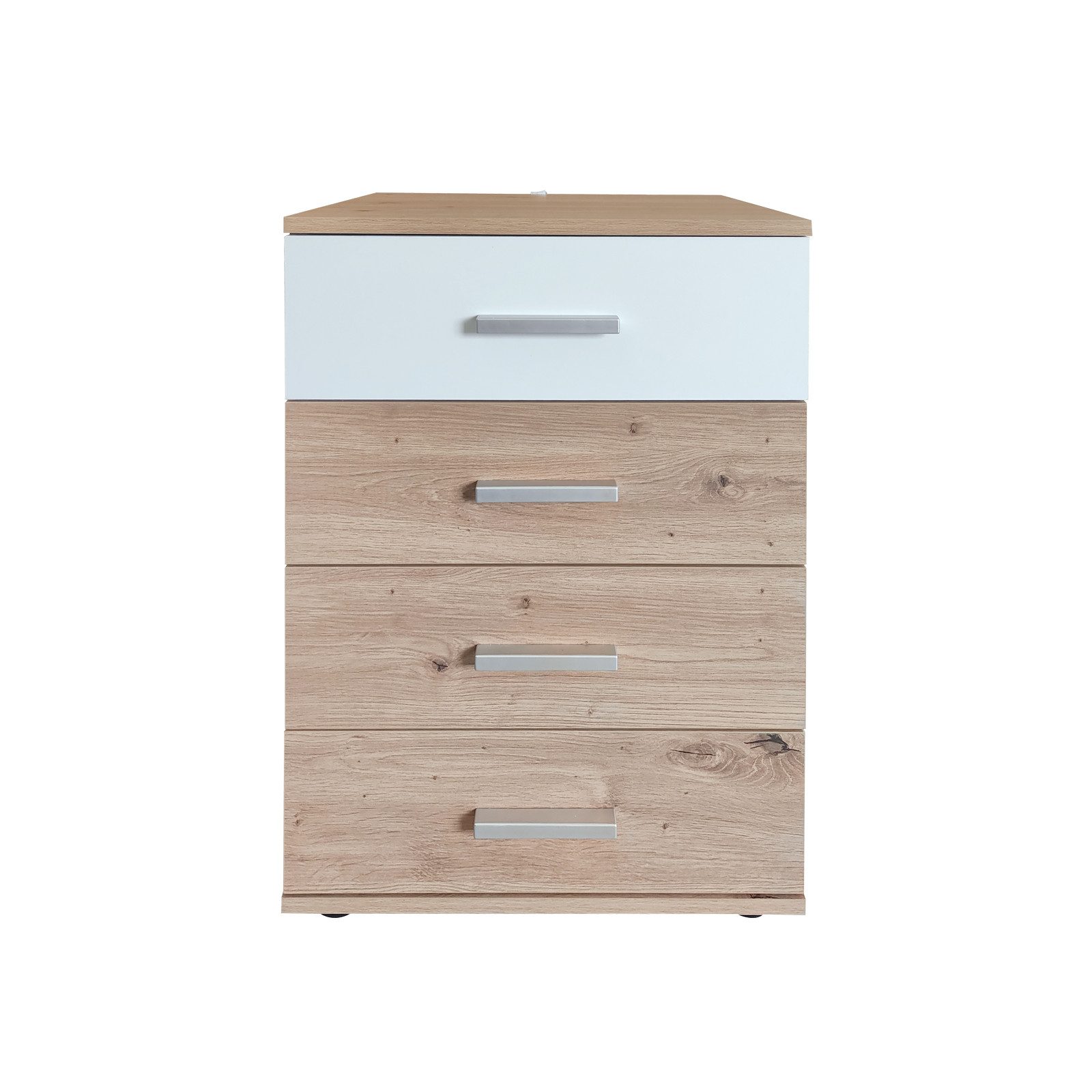 HTI-Line Nachtkommode Nachtschrank Nina mit 4 Schubladen (Stück, 1 Nachtschrank ohne Dekoration), Nachttisch Nachtkommode Nachtkonsole