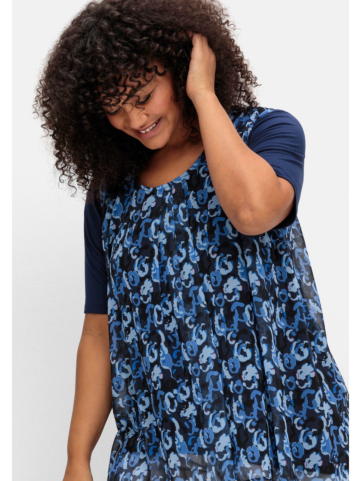Sheego Blusenshirt Große Größen aus Jersey und Chiffon