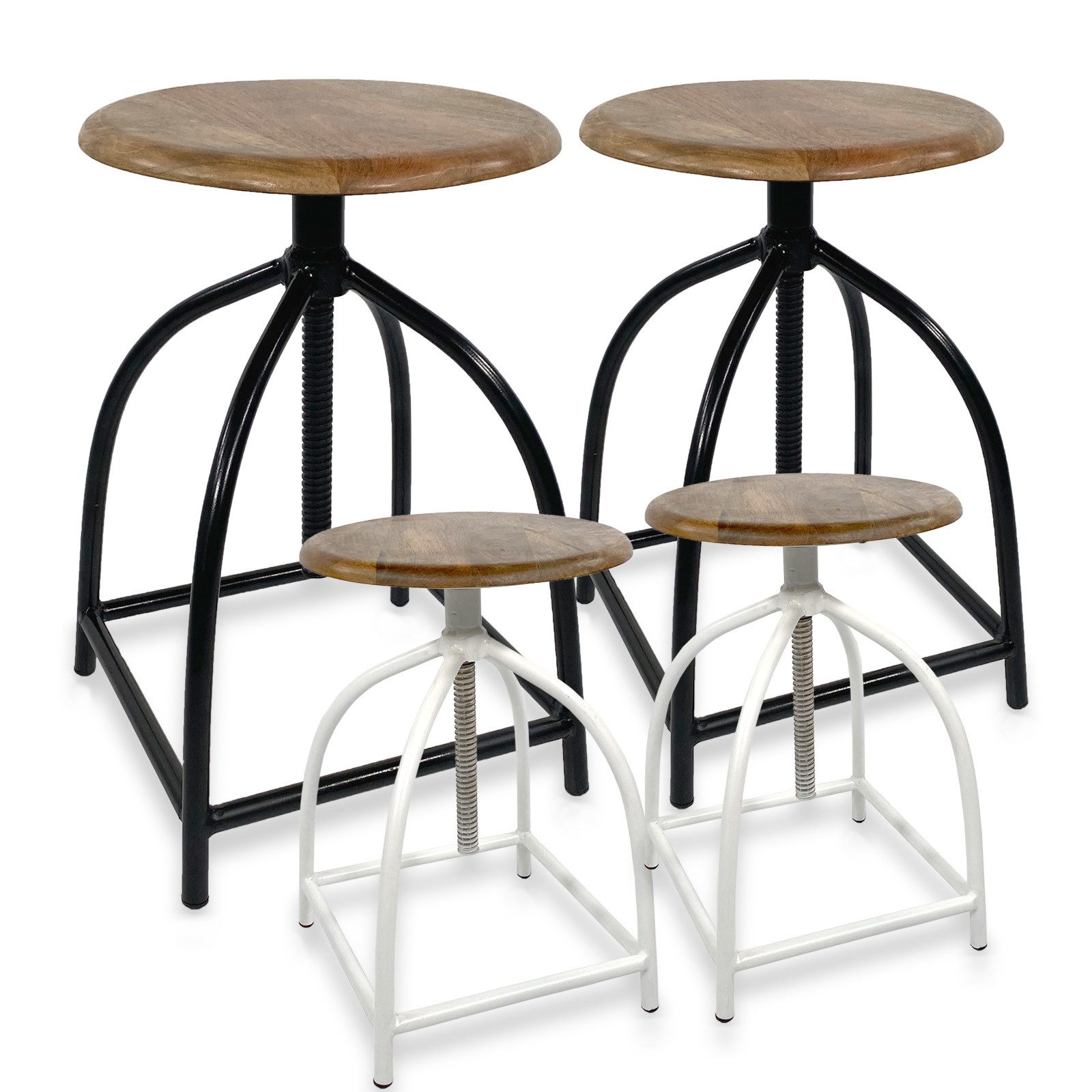 Amagohome Drehhocker Drehhocker Set 2 Stück Barhocker Hocker Drehstuhl höhenverstellbar Liv