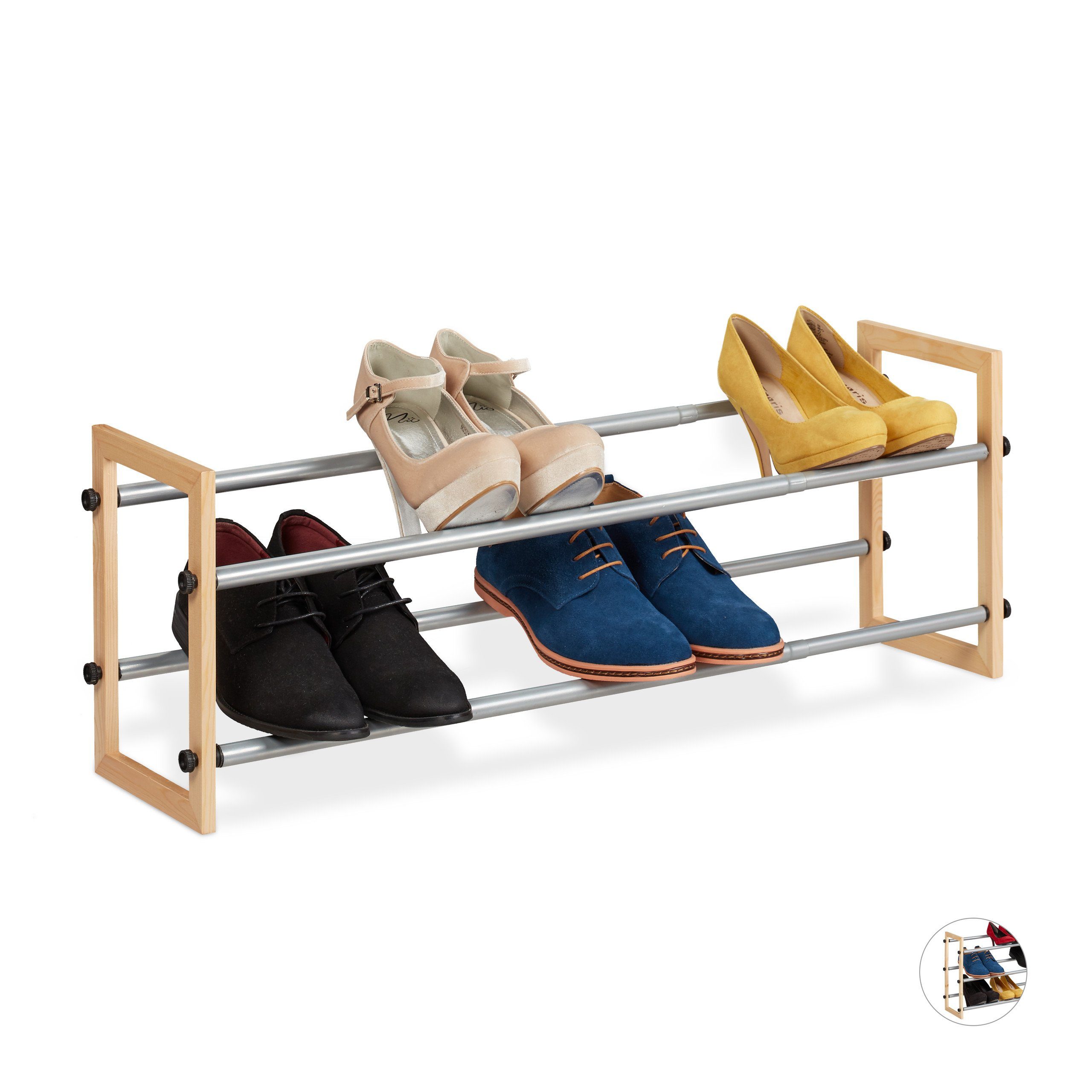 relaxdays Schuhregal ausziehbar, 2 günstig online kaufen