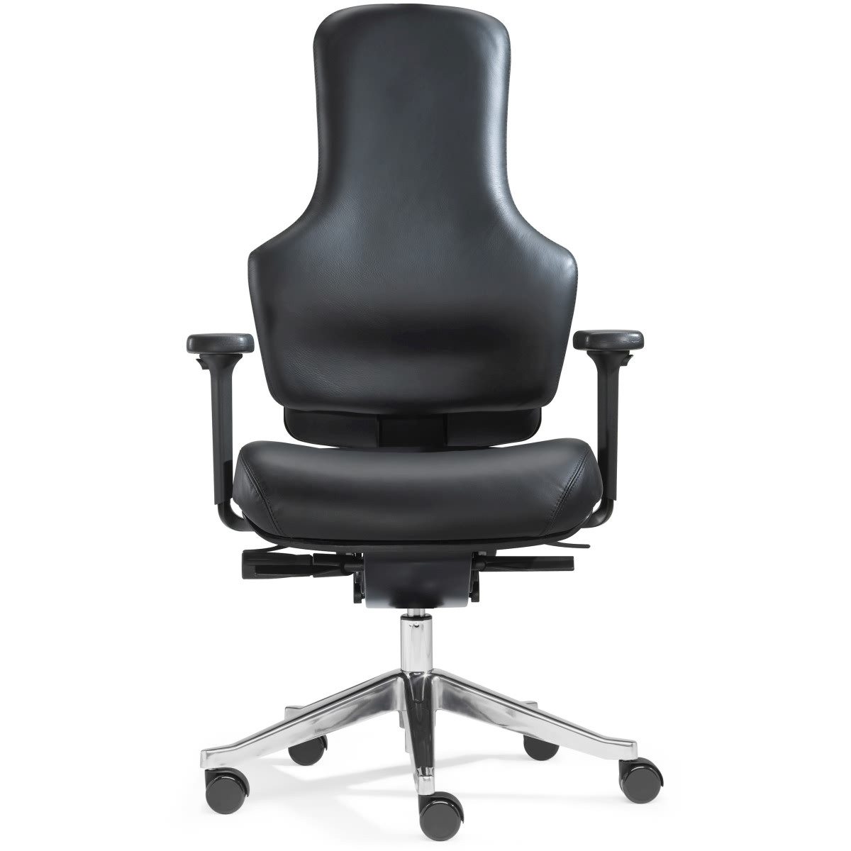 SITWELL STEIFENSAND AG Drehstuhl Bandscheiben-Drehstuhl Ortholetic-Balance Echt-Leder schwarz mit Arml.