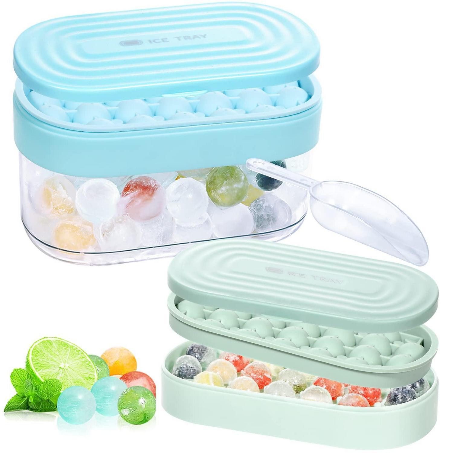 LuxusKollektion Eiswürfelform Eiswürfelform Kugel Silikon 2,3cm 2 Schalen inkl. Zange, (1-tlg)