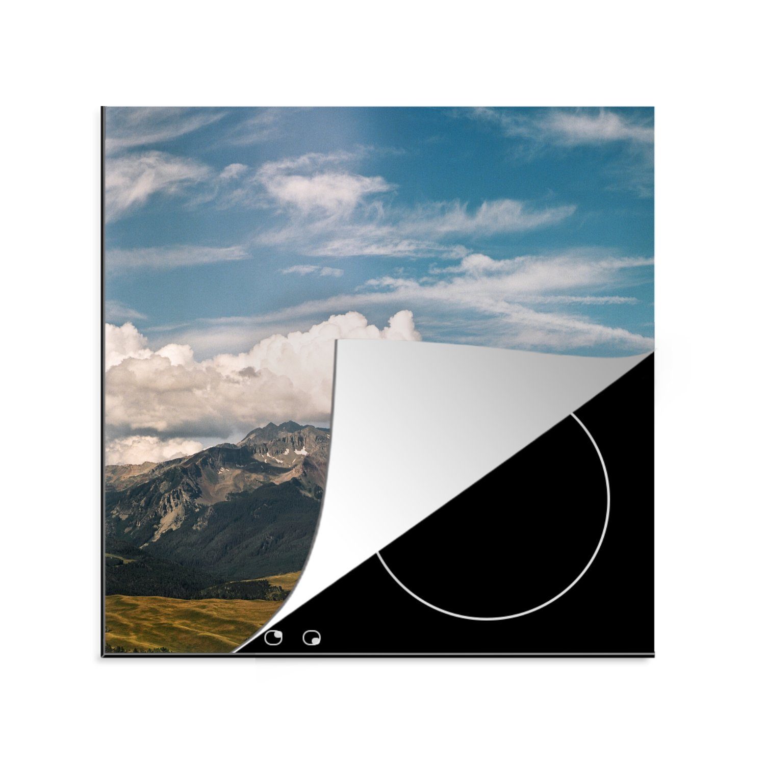 MuchoWow Herdblende-/Abdeckplatte Mount Wilson Bergspitze der Vereinigten Staaten, Vinyl, (1 tlg), 78x78 cm, Ceranfeldabdeckung, Arbeitsplatte für küche