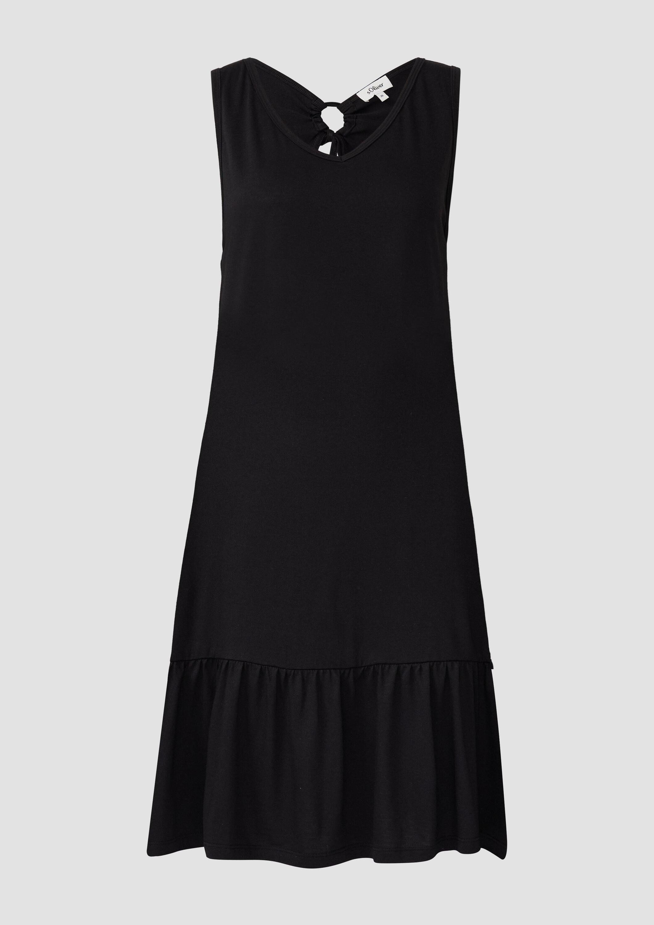 s.Oliver Minikleid Kleid Kurzes Jersey-Kleid mit Schleifendetail am Rücken