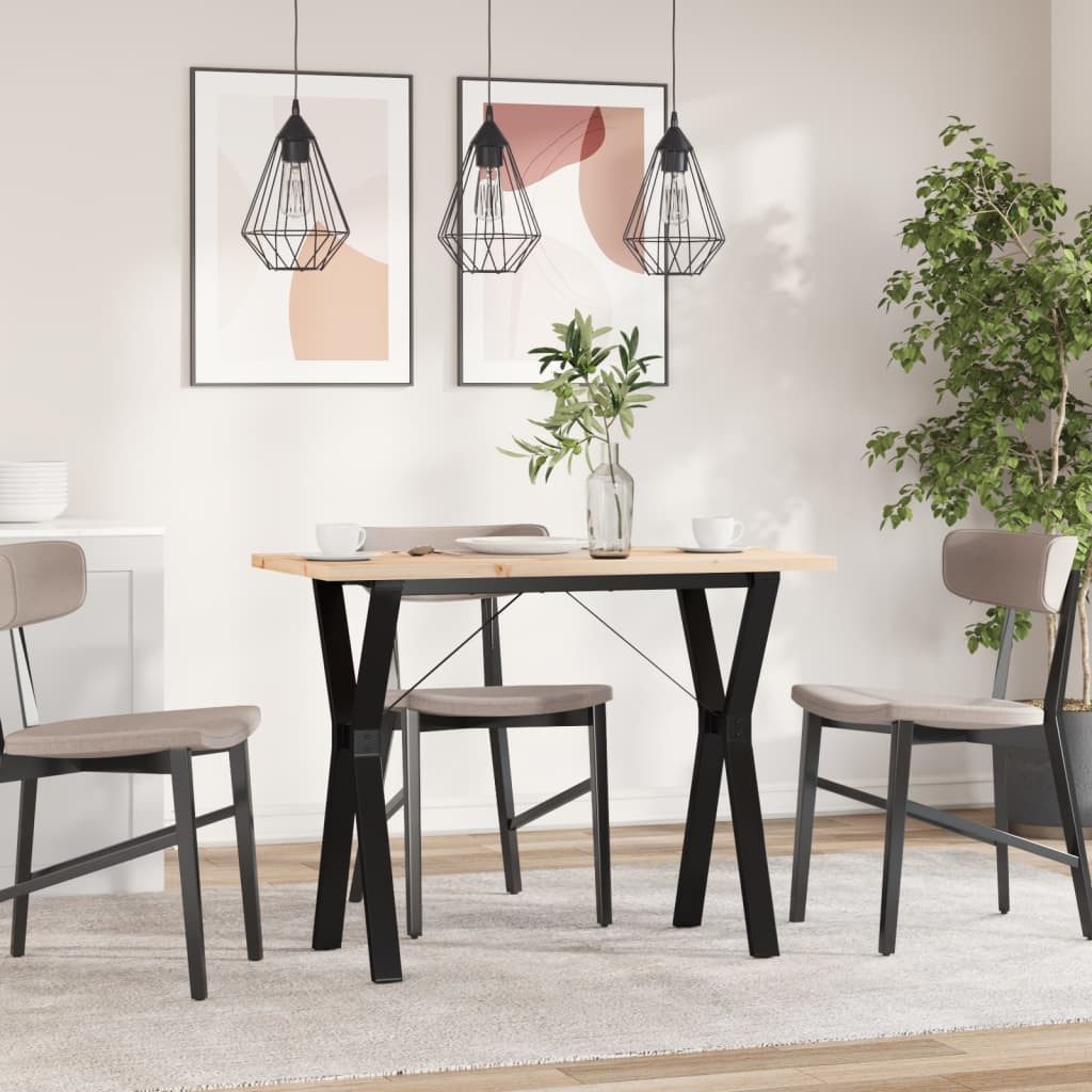 vidaXL Esstisch Esstisch Y-Gestell 100x50x75,5 cm Massivholz Kiefer & Stahl (1-St)