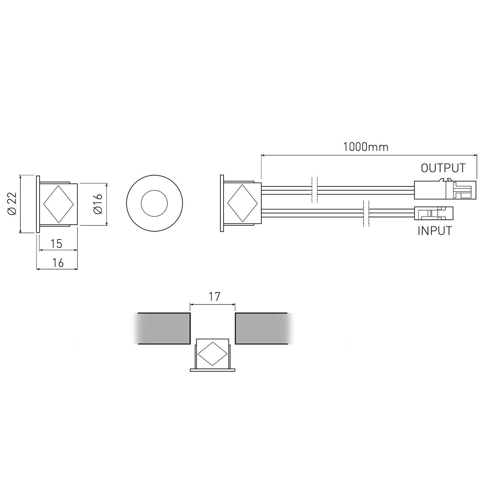 SO-TECH® Lichtschalter Berührungssensor SO4 mit Dimmfunktion 12 VDC (1-St), max. 24W miniAMP-Verbinder