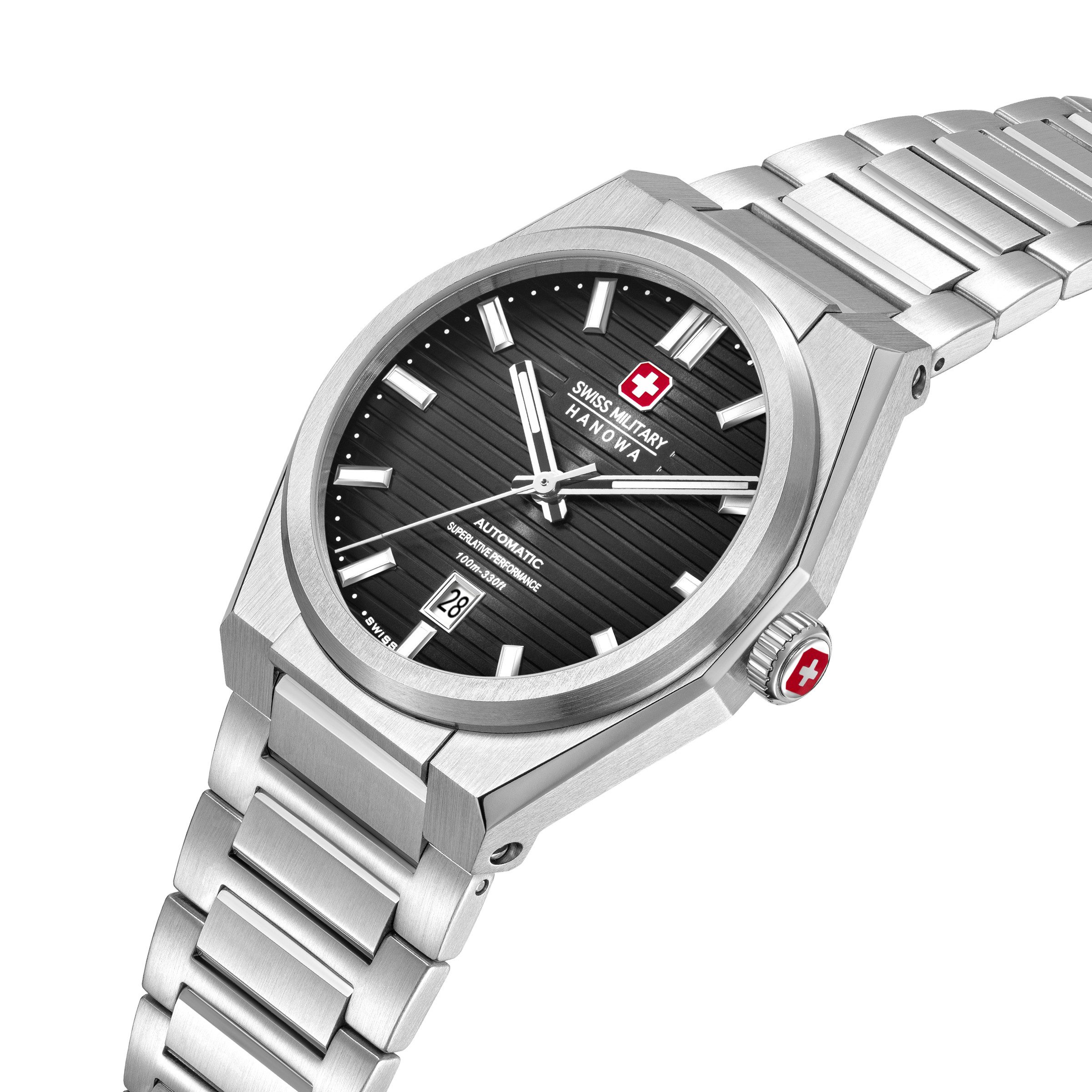 Swiss Military Hanowa Automatikuhr Avalanche SMWGL0006903, Armbanduhr, Herrenuhr, Swiss Made, Mechanische Uhr, Edelstahlarmband