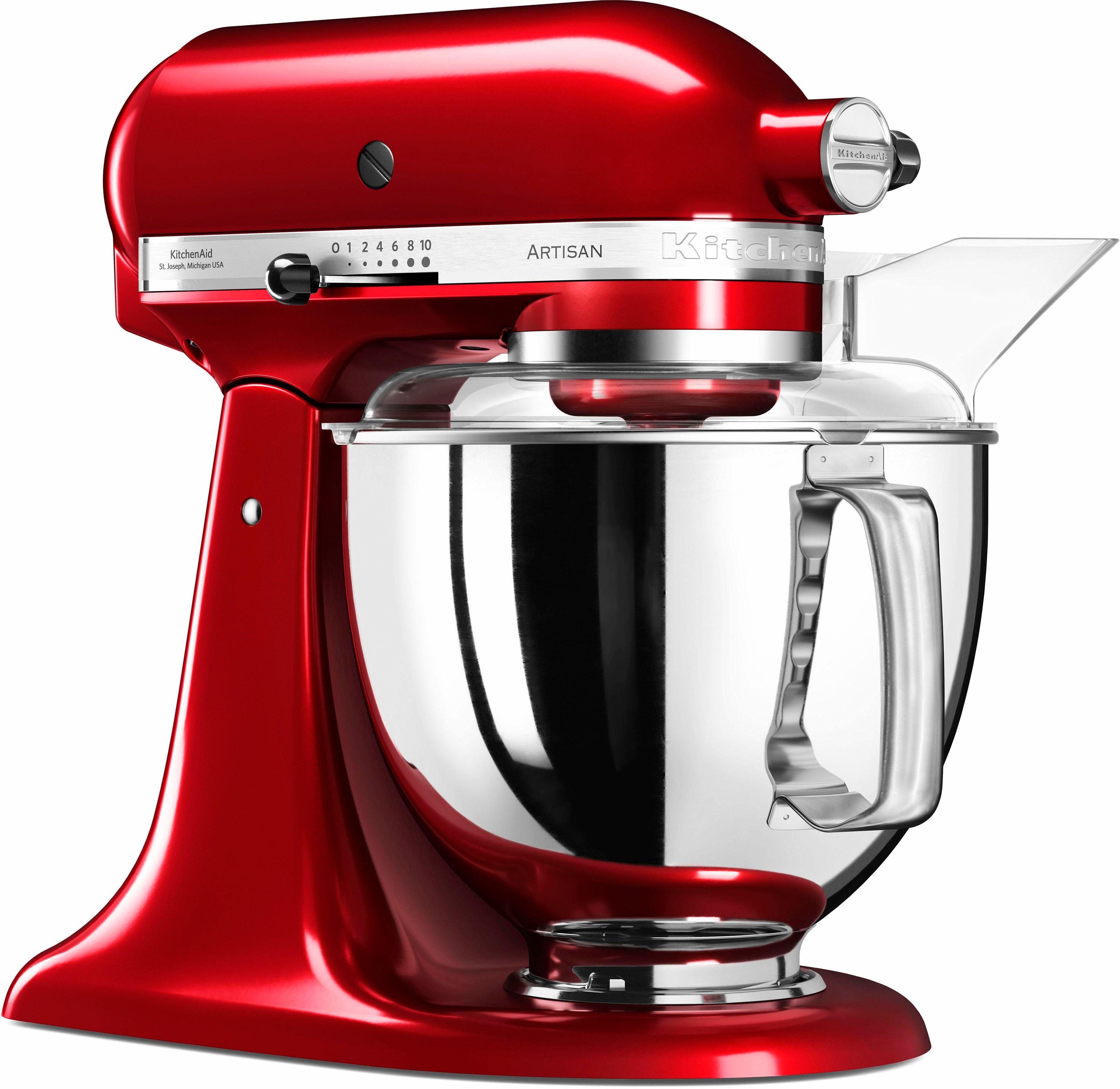 Fleischwolf+Spritzgebäckvorsatz 5KSM175PSECA mit Küchenmaschine l KitchenAid Gratis 4,8 (Wert 300 W, LIEBESAPFEL-ROT, 129,-UVP) ca. Schüssel,