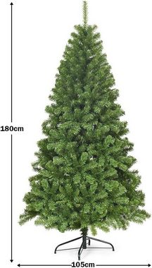 COSTWAY Künstlicher Weihnachtsbaum, Fichte, mit 928 Spitzen PVC Nadeln