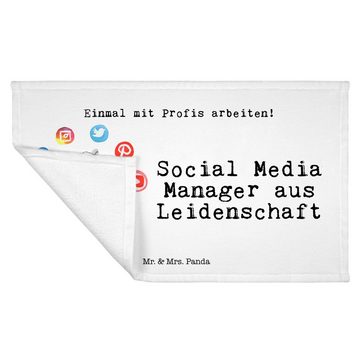 Mr. & Mrs. Panda Handtuch Social Media Manager Leidenschaft - Weiß - Geschenk, Frottier, Kinder, (1-St), Allrounder