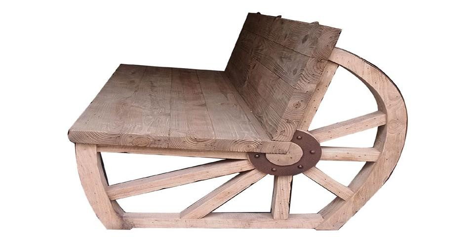 Xlmoebel Gartenbank Massive Holzbank mit dekorativen Details für gemütliche Stunden (1-St., Bank), Hergestellt in Europa
