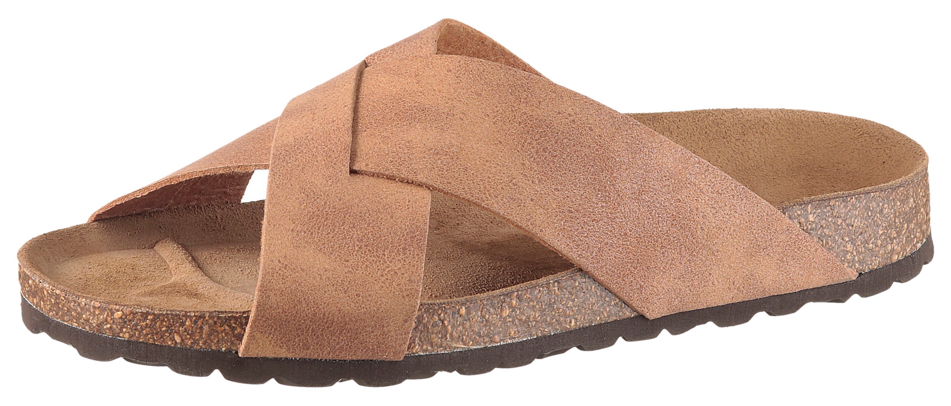Man's World Pantolette Sommerschuh, Strandschuh, Hausschuh mit Fußbett