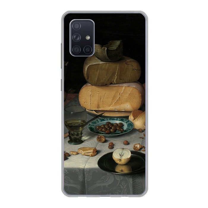 MuchoWow Handyhülle Stilleben mit Käse - Gemälde von Floris Claesz. van Dijck Phone Case Handyhülle Samsung Galaxy A71 Silikon Schutzhülle
