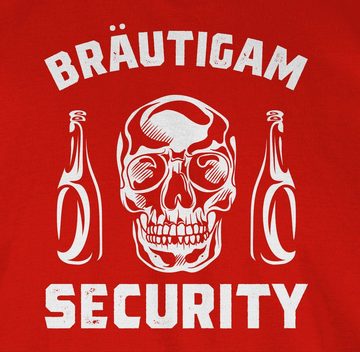 Shirtracer T-Shirt Bräutigam Security Totenkopf JGA Männer
