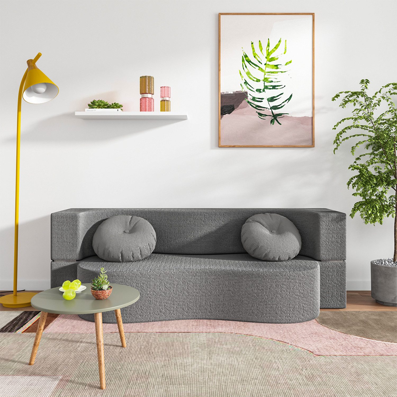CASSILANDO Loungesofa Klappbares Schlafsofa, Doppelsofa, Fauler Sofa, sofas wohnzimmer, Keine Installation erforderlich, abnehmbare Sofabestellung