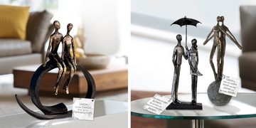 GILDE Dekoobjekt, Tolle Design Figur Skulptur mit Spruch und Weisheit UMBRELLA