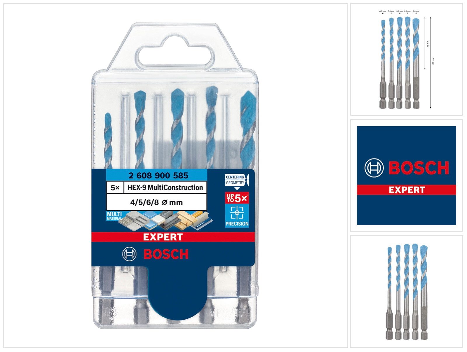 Bosch Professional Bohrer- und Bit-Set Expert HEX-9 Multi Construction Bohr günstig online kaufen