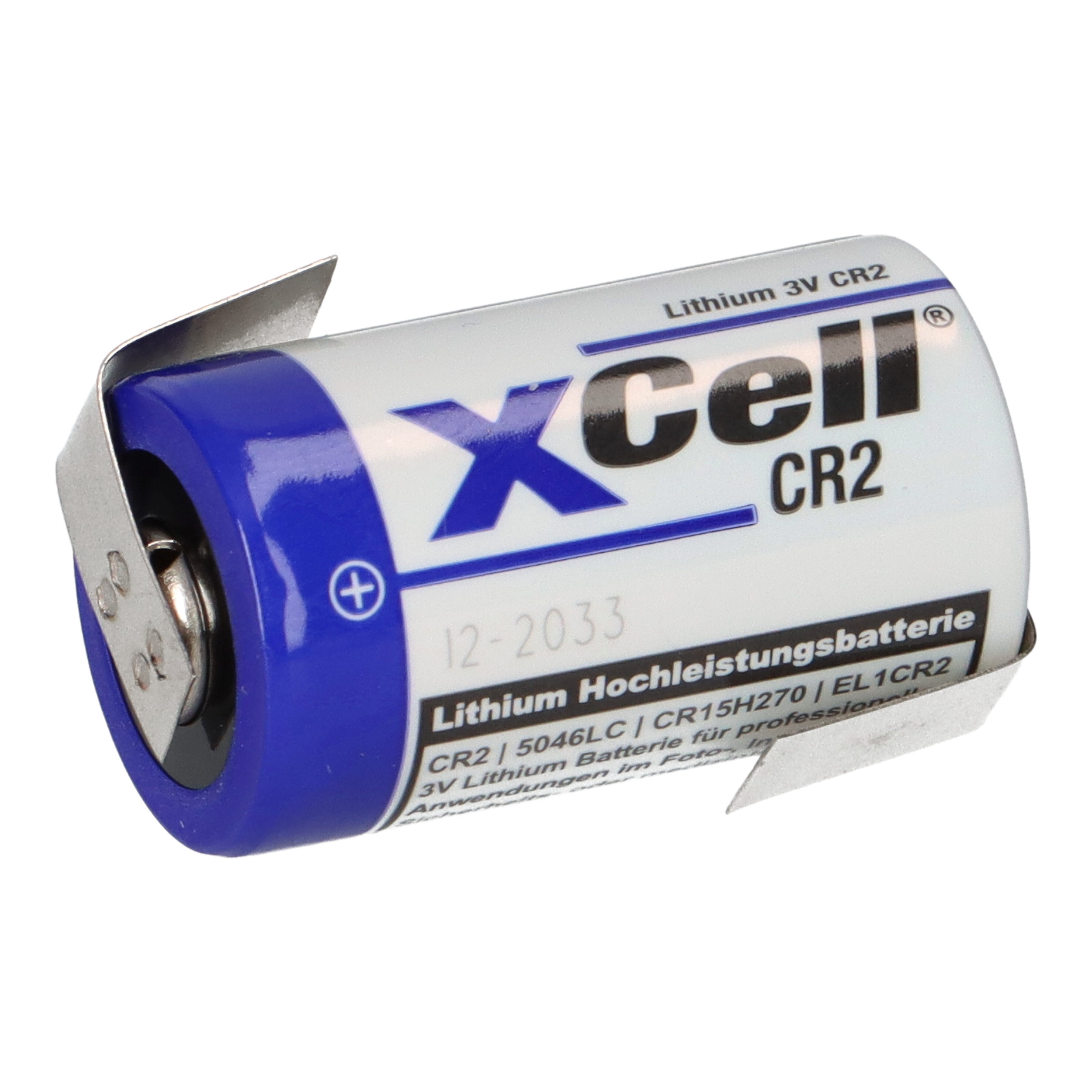 XCell XCell Photobatterie CR2 Lithium 3V / 850mAh Z-Lötfahne Fotobatterie