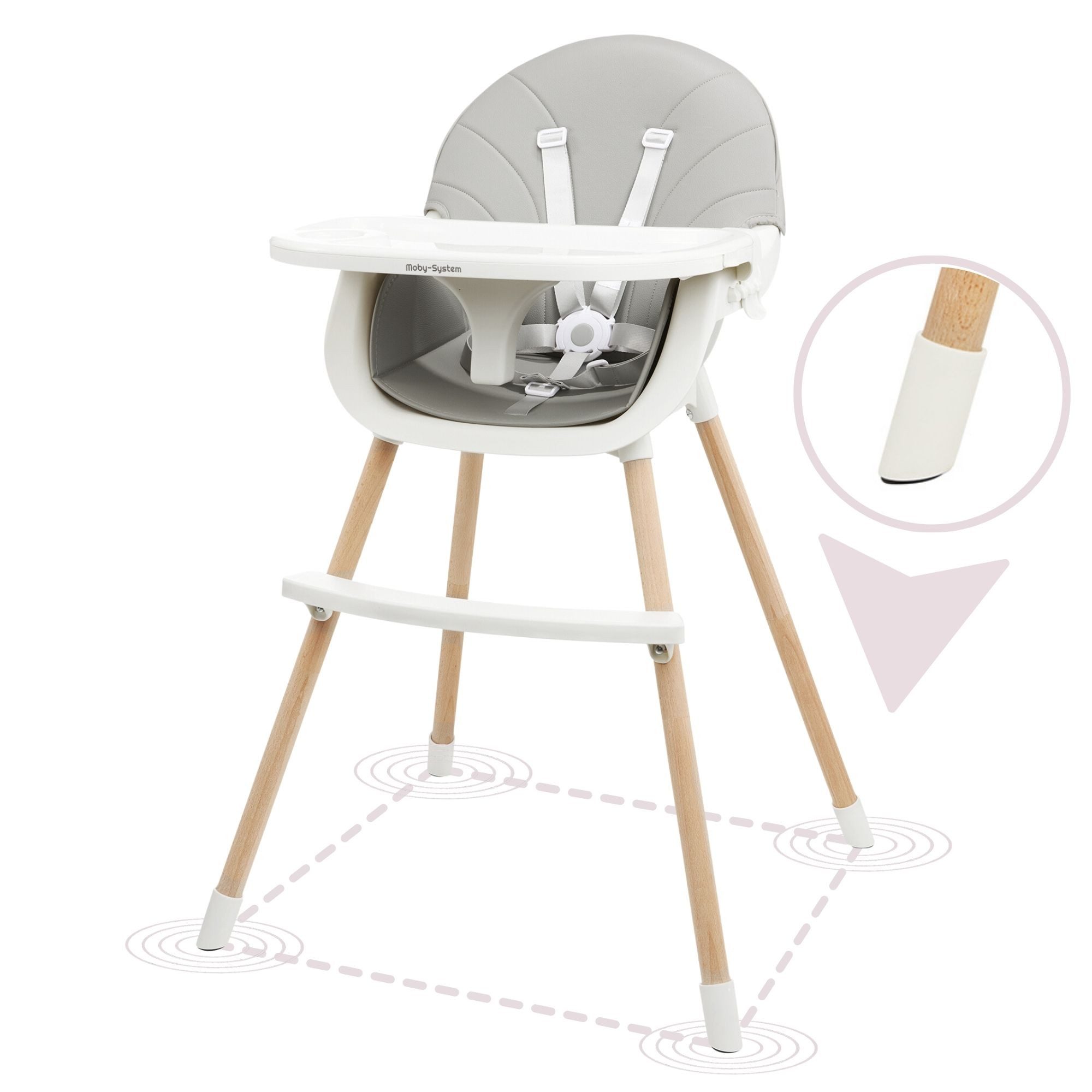 Moby-System Kinderstuhl Verstellbarer Kinderstuhl, Babystuhl und Kleinkindstuhl – Bild 5 von 5