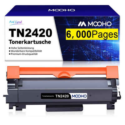 MOOHO Tonerpatrone 6000 Seiten pro Toner für TN-2420 TN2420 MFC-L2710DW L2750DW, für Brother HL-L2350DW MFC-L2710DW DCP-L2530DW