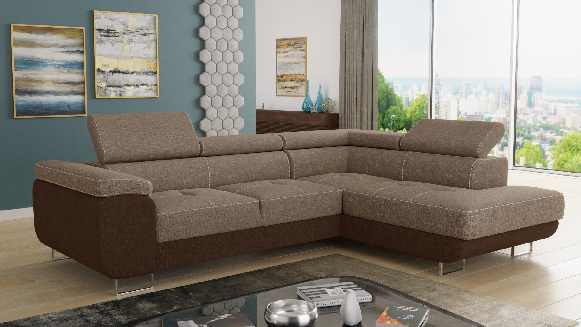 Sofnet Ecksofa Caris, mit Schlaffunktion und günstig online kaufen