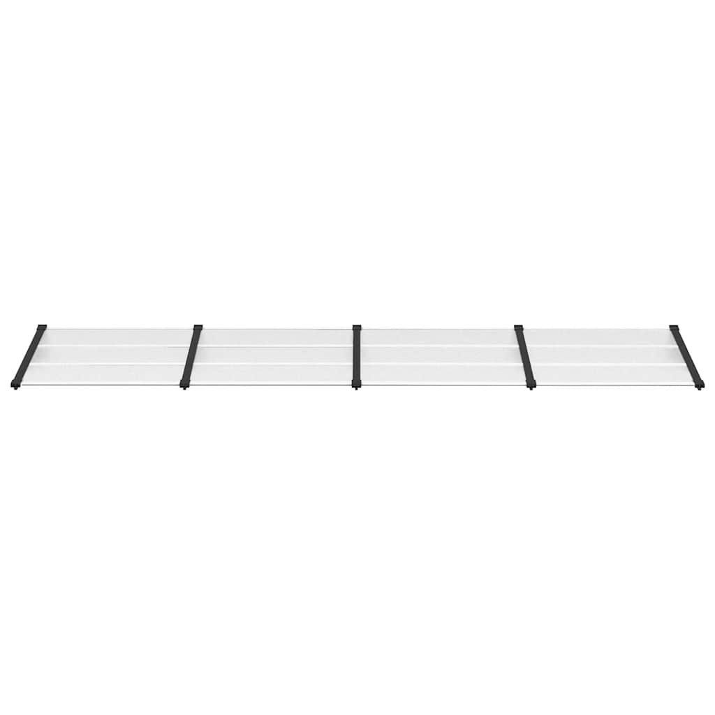 vidaXL Markise Türvordach Schwarz und Transparent 396x90 cm Polycarbonat (1-St)